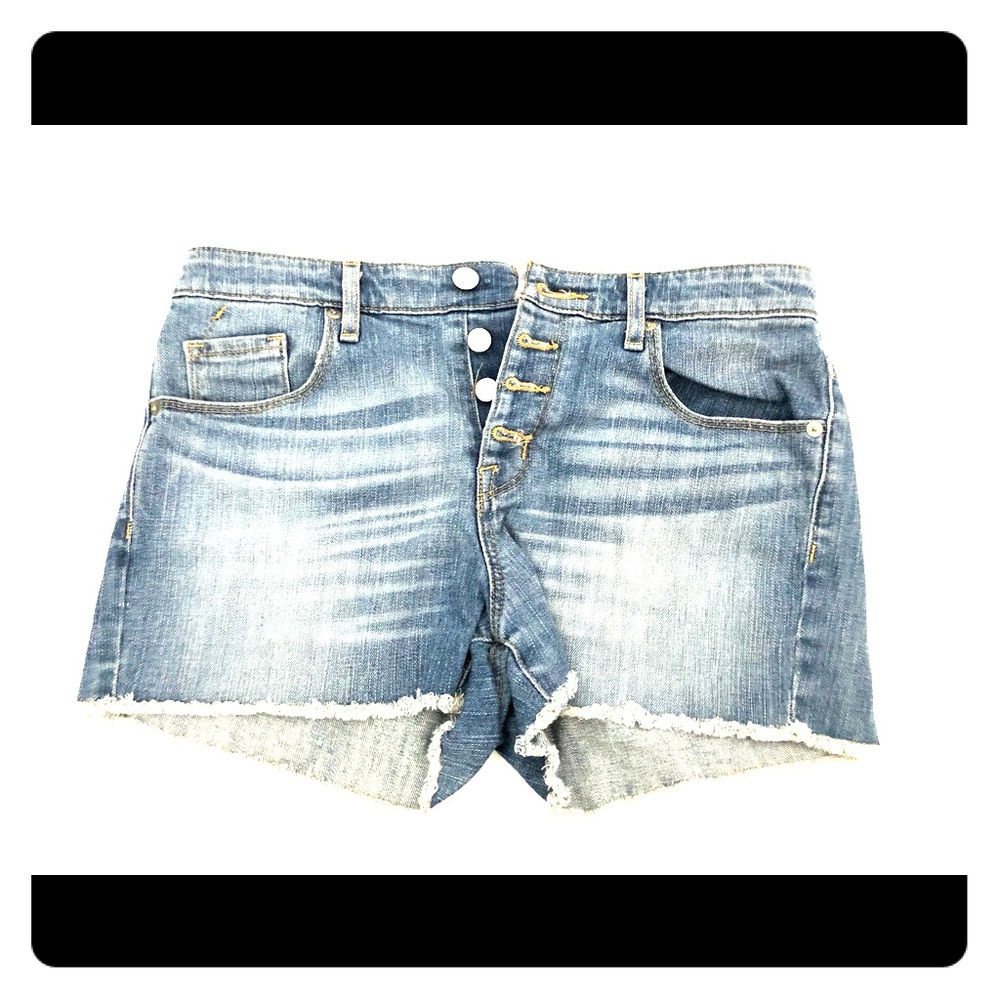 Light blue denim jean shorts